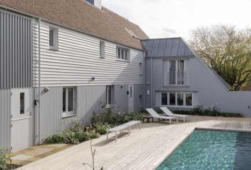Swimming pool farmhouse summer