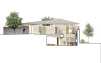 Meads cross section Eastbourne contemporary house