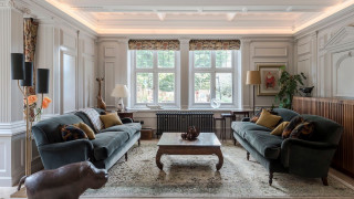 Edwardian manor refurbishment living room