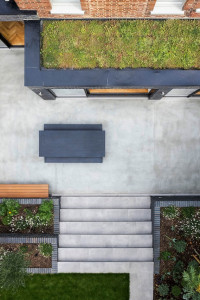 Contemporary London extension George James Architects drone shot