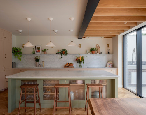 Handmade kitchen plain english george james architects london townhouse