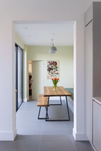 Contemporary courtyard dining room London