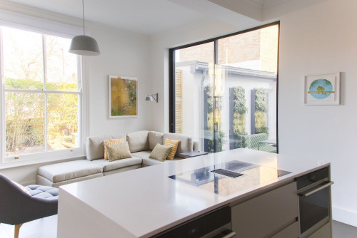 Contemporary kitchen London courtyard