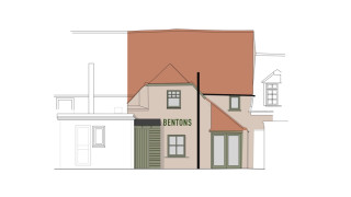 Bentons Bar Rear elevation Hampshire George James Architecture
